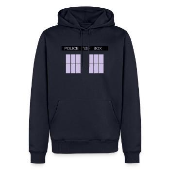 tardis - Men’s Premium Organic Hoodie - navy - Front - Nico (187cm)
