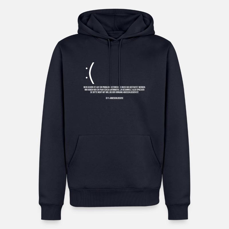 Computer Blauer bildschirm error - Männer Premium Bio Hoodie - Navy
