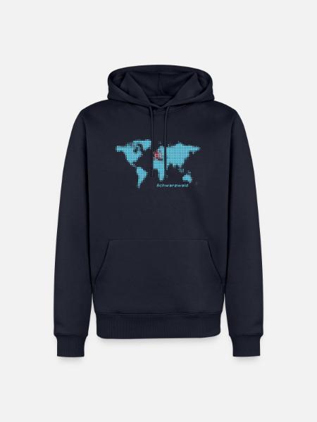 schwarzwald weltkarte - Männer Premium Bio Hoodie - Navy