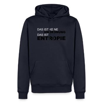 Entropie - Männer Premium Bio Hoodie - Navy - Vorne - Nico (187cm)