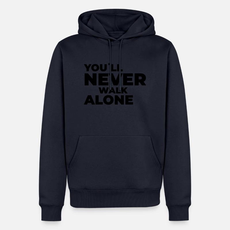 you´ll never walk alone - Print - Männer Premium Bio Hoodie - Navy
