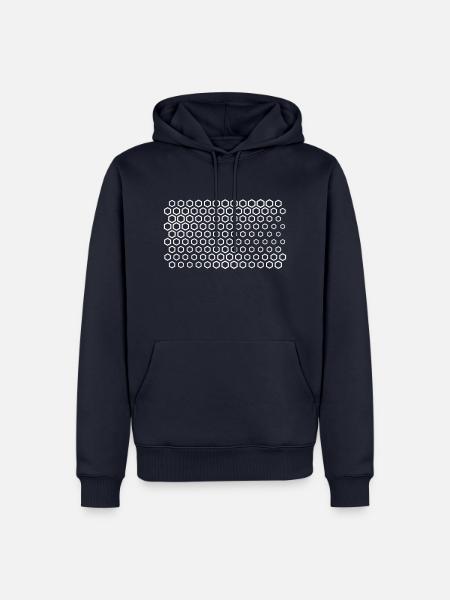 CamoHex A Horizontal small - Männer Premium Bio Hoodie - Navy