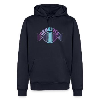 Genetics DNA String - Men’s Premium Organic Hoodie - navy - Front - Nico (187cm)