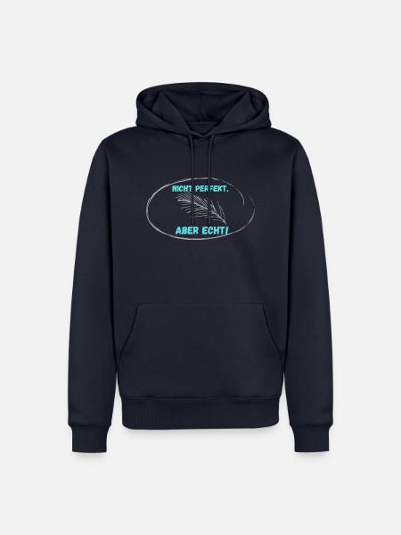 Pas PARFAIT, mais réel ! - Sweat à capuche Premium bio Homme - bleu marine