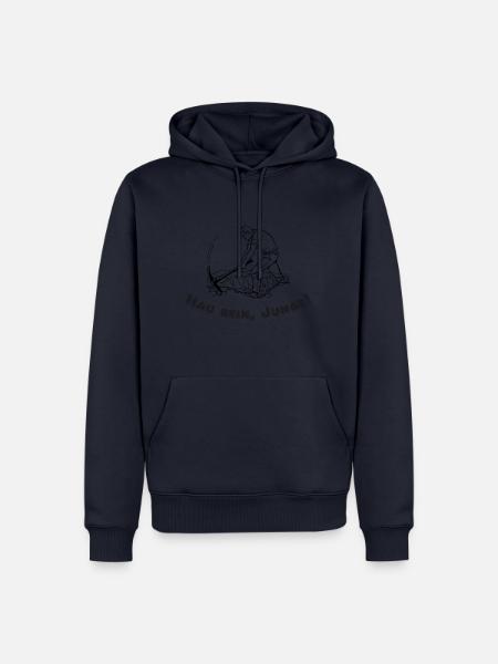 Hau rein - Männer Premium Bio Hoodie - Navy