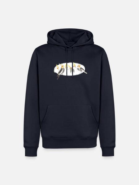 Nymphensittiche - Männer Premium Bio Hoodie - Navy