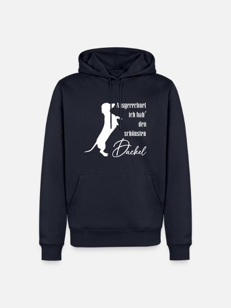 Ich hab den schönsten Dackel. Dackelsilhouette - Männer Premium Bio Hoodie - Navy