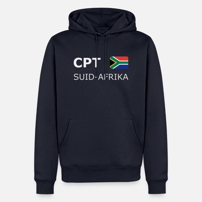 CPT SUID-AFRIKA white-lettered 400 dpi - Sweat à capuche Premium bio Homme - bleu marine