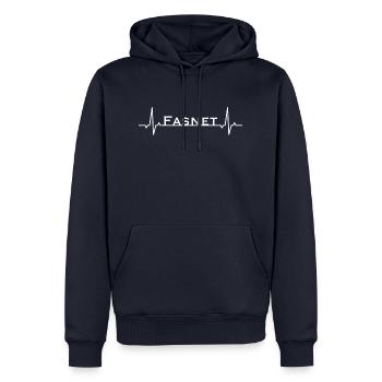 5. Jahreszeit: Fasnet ! - Männer Premium Bio Hoodie - Navy - Vorne - Nico (187cm)