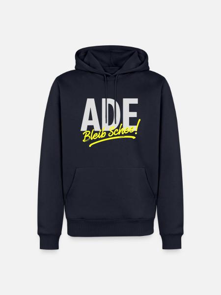 Frankenwaldshirts - Ade bleib schee! - Männer Premium Bio Hoodie - Navy