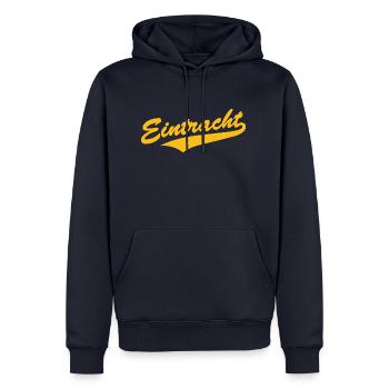 Eintracht Baseball-Style - Männer Premium Bio Hoodie - Navy - Vorne - Nico (187cm)