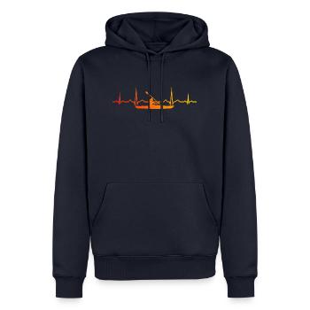 Femmes Kayak Hommes Kayak Kayak Kayak Kayak Canoë - Sweat à capuche Premium bio Homme - bleu marine - Devant - Nico (187cm)