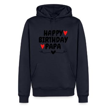 Happy Birthday Papa Geburtstag Lieblingsmensch - Männer Premium Bio Hoodie - Navy - Vorne - Nico (187cm)