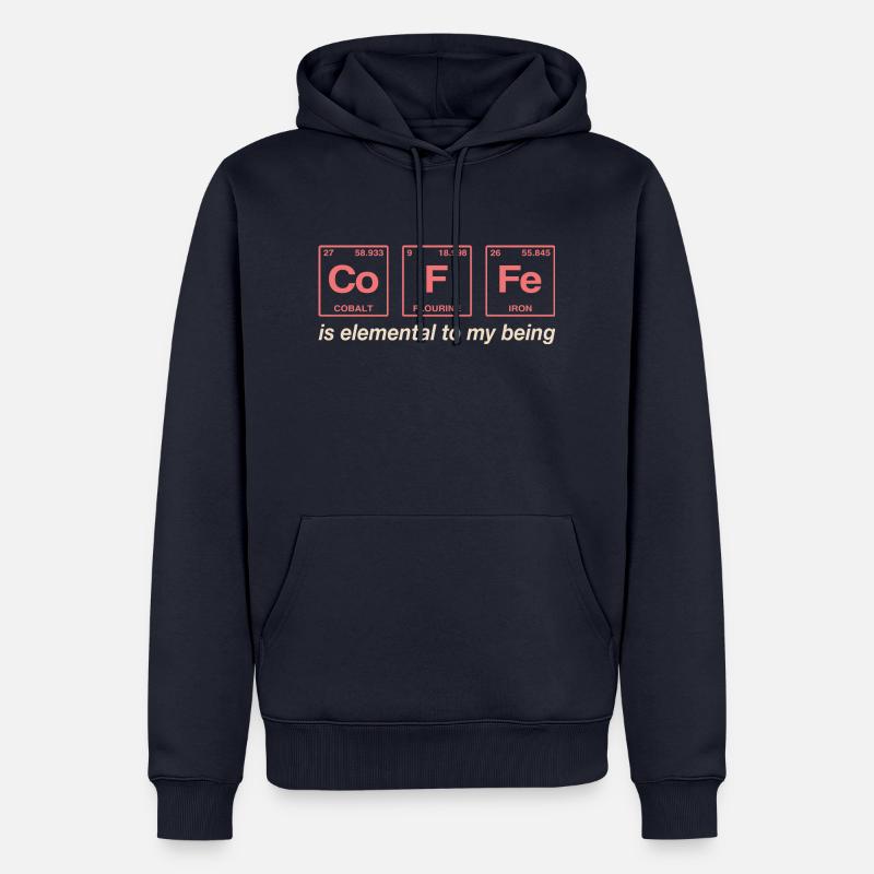 COFFEE - mit Elementen des Persiodensystems - Männer Premium Bio Hoodie - Navy