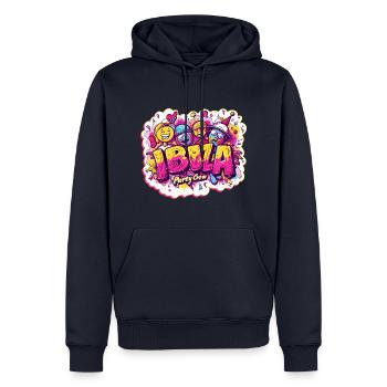 Visite de l’équipage d’Ibiza Party - Sweat à capuche Premium bio Homme - bleu marine - Devant - Nico (187cm)