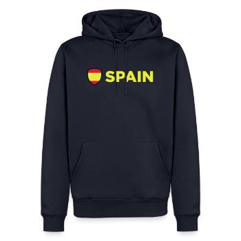 Drapeau national d'Espagne - Sweat à capuche Premium bio Homme - bleu marine - Devant - Nico (187cm)