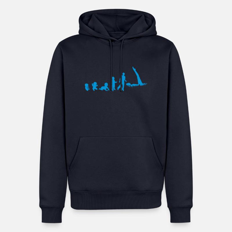 Entwicklung Synchronschwimm Fötus human8 - Männer Premium Bio Hoodie - Navy