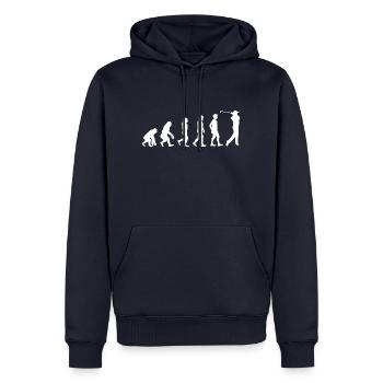 Golfer Golf Evolution Entwicklung Golfschläger - Männer Premium Bio Hoodie - Navy - Vorne - Nico (187cm)