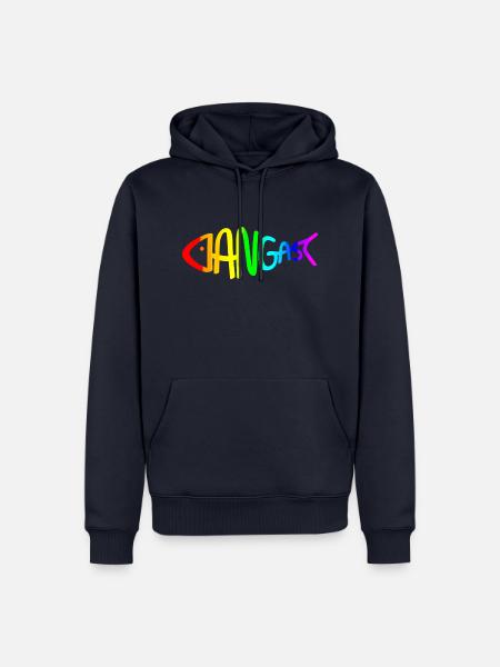 Dangast | Fisch | Regenbogen | Nordsee | Jadebusen - Männer Premium Bio Hoodie - Navy