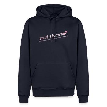Beste Freunde - Männer Premium Bio Hoodie - Navy - Vorne - Nico (187cm)