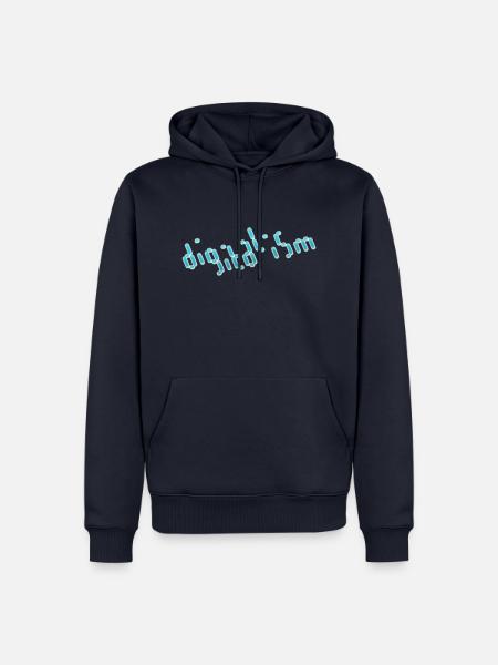digital music - Männer Premium Bio Hoodie - Navy