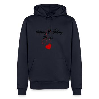 Joyeux anniversaire Maman Personne préférée Anniversaire - Sweat à capuche Premium bio Homme - bleu marine - Devant - Nico (187cm)