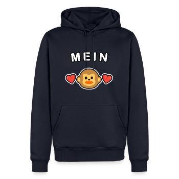 Mein Äffchen - Kosename für deinen Schatz 🐵❤️ - Männer Premium Bio Hoodie - Navy - Vorne - Nico (187cm)