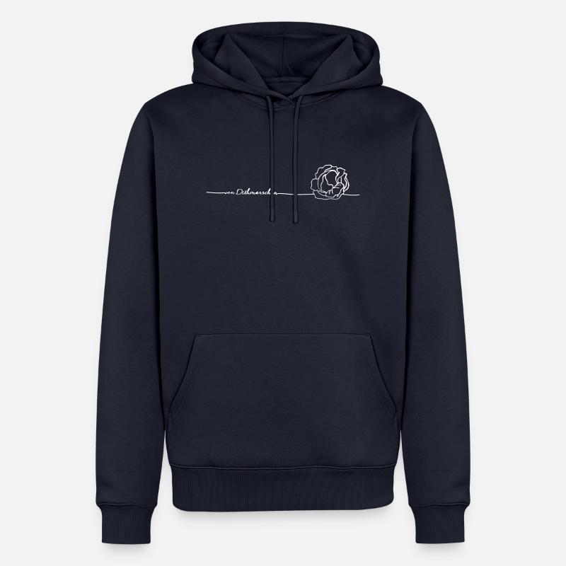 _von Dithmarschen_weiß - Männer Premium Bio Hoodie - Navy