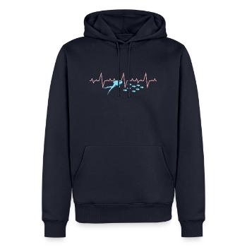 Taucher Herzschlag Tauchen Dive - Männer Premium Bio Hoodie - Navy - Vorne - Nico (187cm)