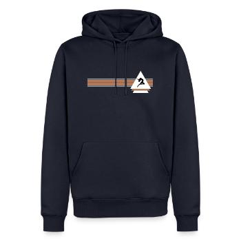 Danse Musique de danse - Sweat à capuche Premium bio Homme - bleu marine - Devant - Nico (187cm)