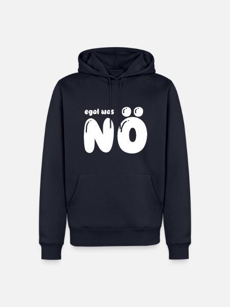 leider nein - Männer Premium Bio Hoodie - Navy