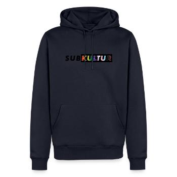 SUBKULTUR CSD - Männer Premium Bio Hoodie - Navy - Vorne - Nico (187cm)