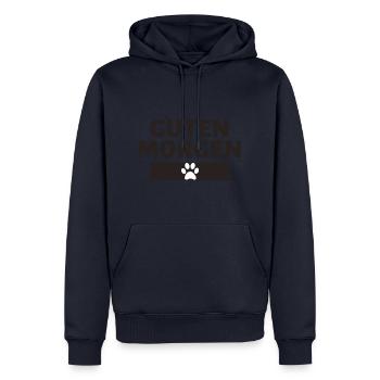 Guten Morgen Hundepfote - Männer Premium Bio Hoodie - Navy - Vorne - Nico (187cm)