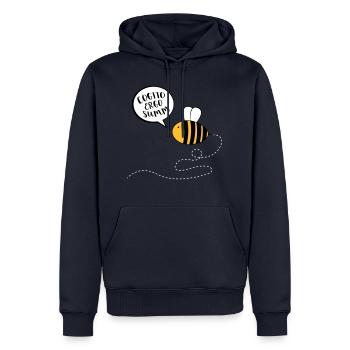 Philosophie Sokrates Biene Lustiger Spruch Tier - Männer Premium Bio Hoodie - Navy - Vorne - Nico (187cm)