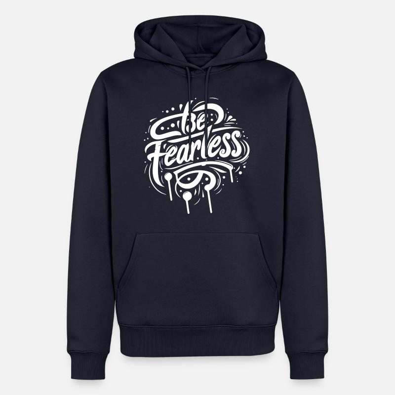 N’ayez peur de rien10 - Sweat à capuche Premium bio Homme - bleu marine