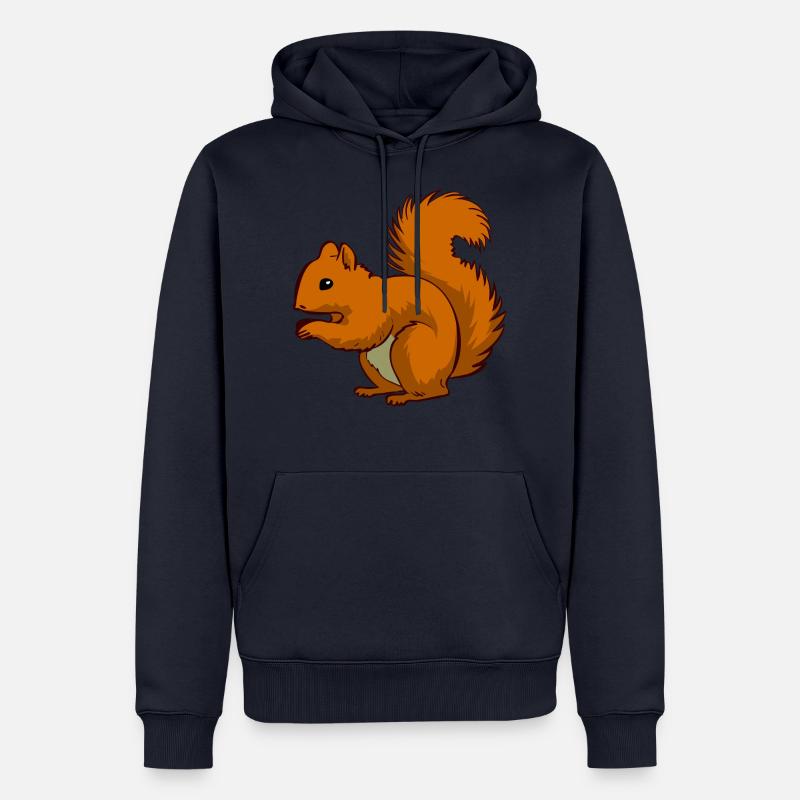 Ecki das Eichhörnchen - Männer Premium Bio Hoodie - Navy