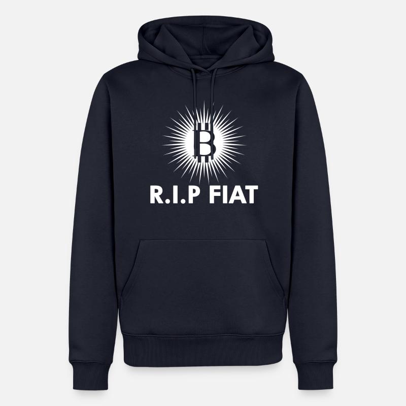 Bitcoin - Männer Premium Bio Hoodie - Navy