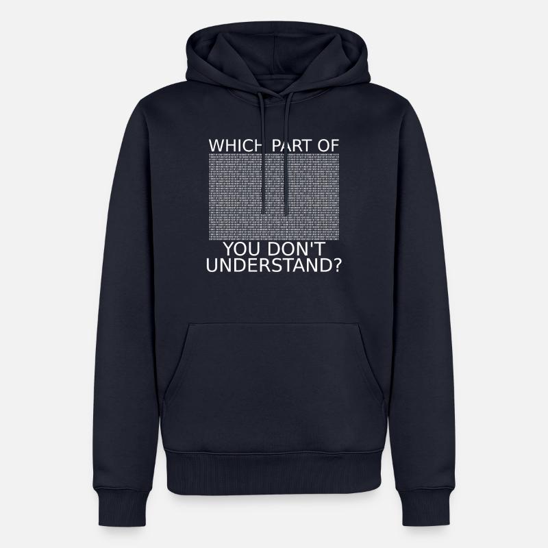 Code binaire | Drôle | | Nerd | Programmeurs - Sweat à capuche Premium bio Homme - bleu marine