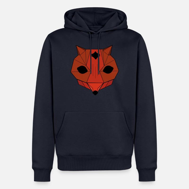 Fuchs Rot Tier Wald Natur Geschenk Geschenkidee - Männer Premium Bio Hoodie - Navy