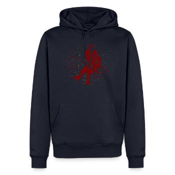 Les astronautes Jiu Jitsu - Sweat à capuche Premium bio Homme - bleu marine - Devant - Nico (187cm)