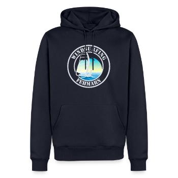 Windsurfing Fehmarn Dunkel - Sweat à capuche Premium bio Homme - bleu marine - Devant - Nico (187cm)