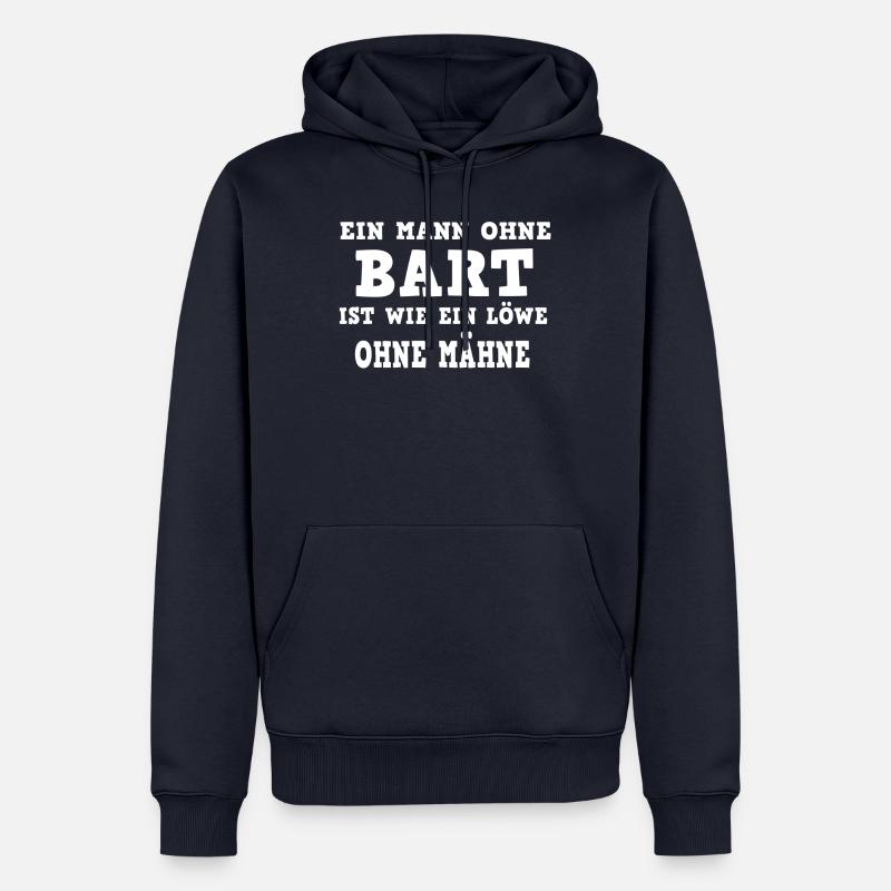 Männer mit Bart - Männer Premium Bio Hoodie - Navy