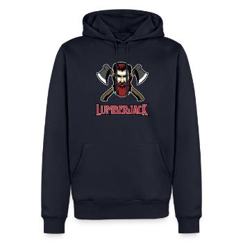 Bûcheron - bûcheron - Sweat à capuche Premium bio Homme - bleu marine - Devant - Nico (187cm)