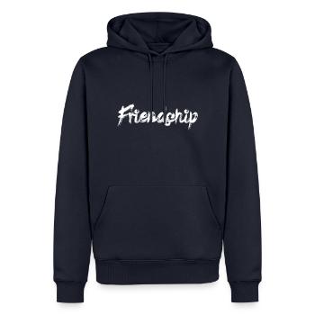 Freundschaft - Männer Premium Bio Hoodie - Navy - Vorne - Nico (187cm)