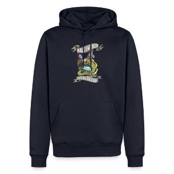 Aale und Bier lustiger Spruch zum Angeln Geschenk - Männer Premium Bio Hoodie - Navy - Vorne - Nico (187cm)