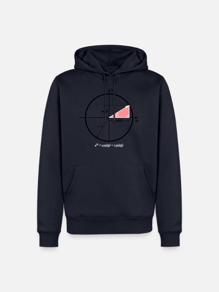 Eulersche Formel im Einheitskreis - Männer Premium Bio Hoodie - Navy