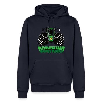Dorfkind - Trecker, Traktor, Landwirtschaft, Agrar - Männer Premium Bio Hoodie - Navy - Vorne - Nico (187cm)