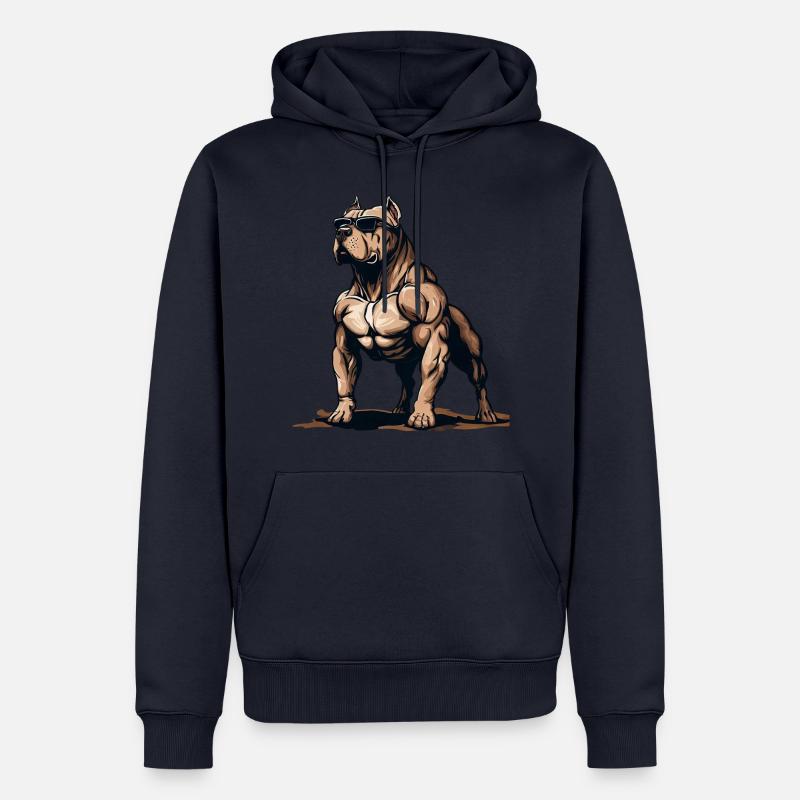 Bitbull Le Gorille - Sweat à capuche Premium bio Homme - bleu marine