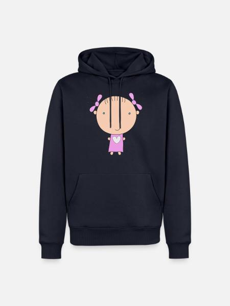 Calinette, das kleine Mädchen - Männer Premium Bio Hoodie - Navy