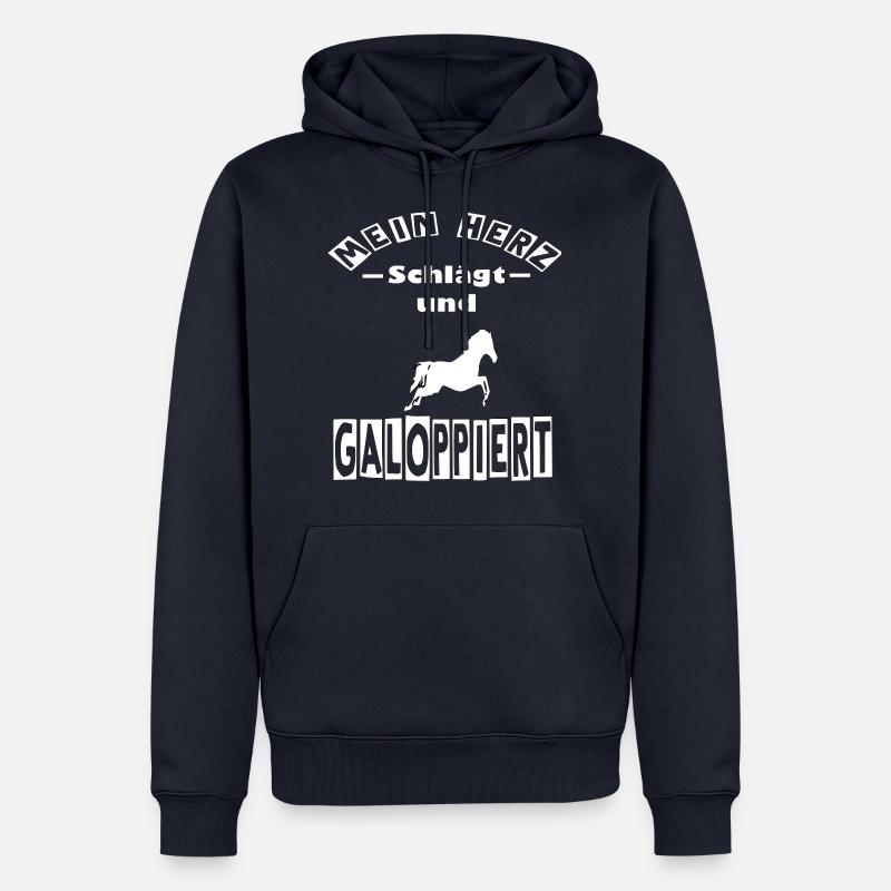 Cheval cheval cheval - Sweat à capuche Premium bio Homme - bleu marine